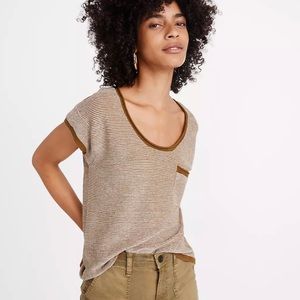 Madewell Watermoor Short-Sleeve Stripe Sweater